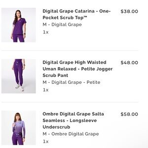 Figs Digital Grape 3 piece SET
